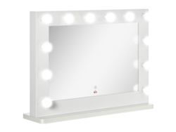 Espejo De Maquillaje Estilo Hollywood Con Interruptor Táctil, 12 Luces Led Regulables Integradas Y Unas Dimensiones De 80 X 60 Cm.