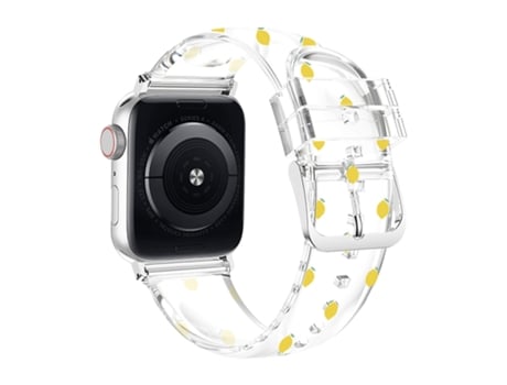 Correa Apple Watch 41mm / 40mm y 38mm Suave Transparente Motivo Limón AVIZAR