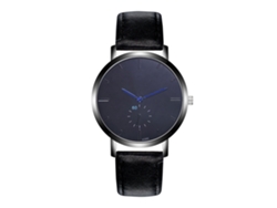 Reloj De Pulsera Analógico De Cuero Para Hombre Con Esfera Redonda, Estilo Ejecutivo, Movimiento De Cuarzo.