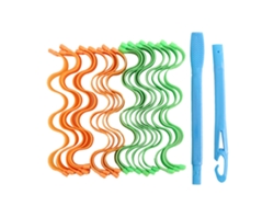 Kit de cachos em espiral 2026 para cabelos extra longos, com rolos de plástico para mulheres e meninas, 25 cm, 18 peças.