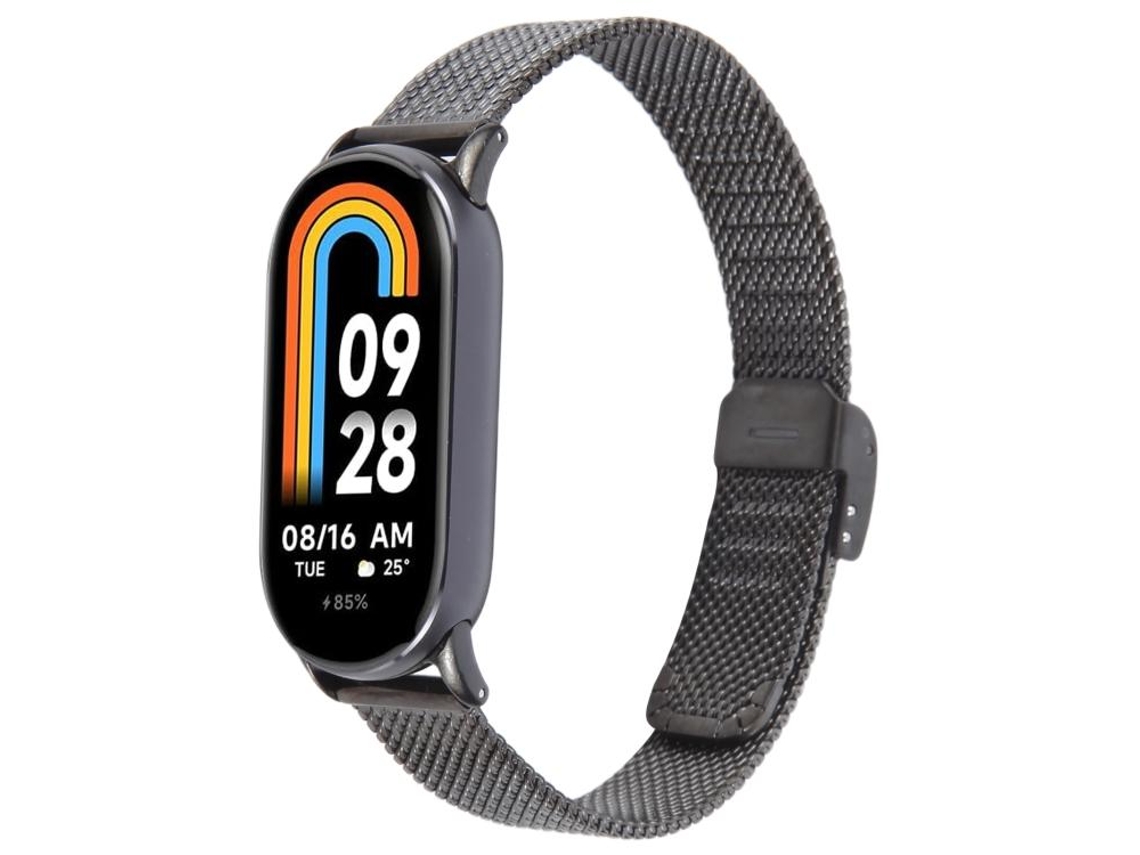 Pulsera para Xiaomi Smart Band 9/8 - Metal Milán - Hebilla y relieve integrados