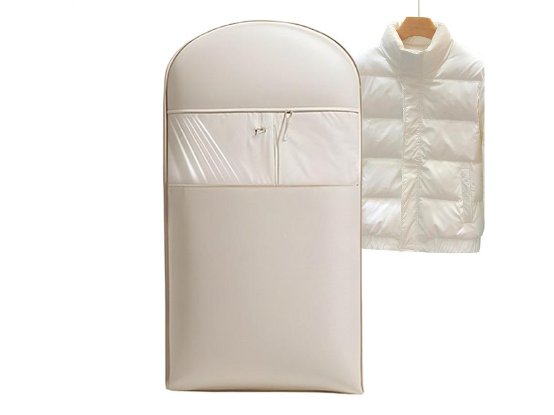 Fundas para ropa, bolsa de compresión a prueba de polvo, ahorradora de espacio, Gertiz (beige/58 x 15 x 110 cm)