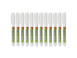 12pcs Marcador De Pintura Blanco Marcador De Aceite Fino Útiles Escolares Y De Oficina
