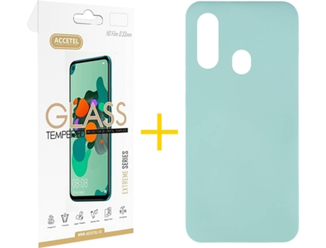 Carcasa + Protector de Pantalla Samsung A20e ACCETEL Verde Agua