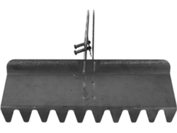 Rastrillo Nivelador De Acero Resistente De 40 Cm Para Rotocultivador, Herramienta Para Rastrillar El Suelo, Césped Y