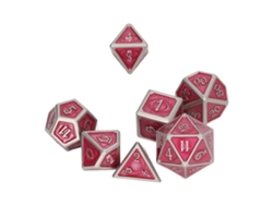Ats-set De 7 Dados Poliédricos De Metal Con Números Claros Y Patsrones Exquisitos Para Juegos De Rol