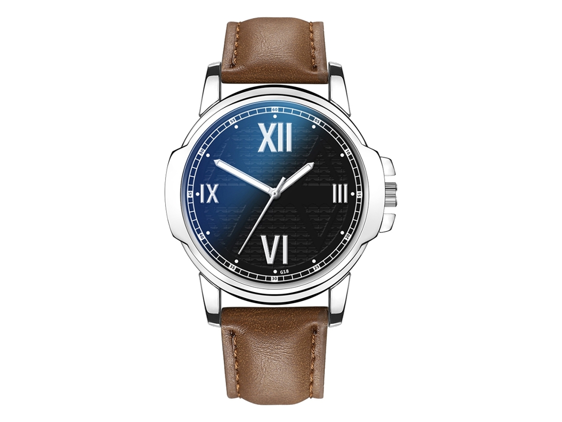Reloj Ccq De Piel, Correa De Piel, Movimiento De Cuarzo, Esfera Cuadrada, Números Grandes (rojo Y Blanco).