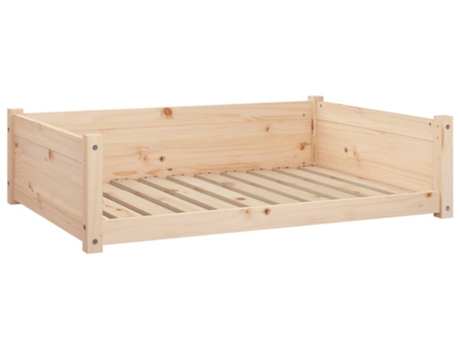 vidaXL Cama para perros madera maciza de pino 95,5x65,5x28 cm