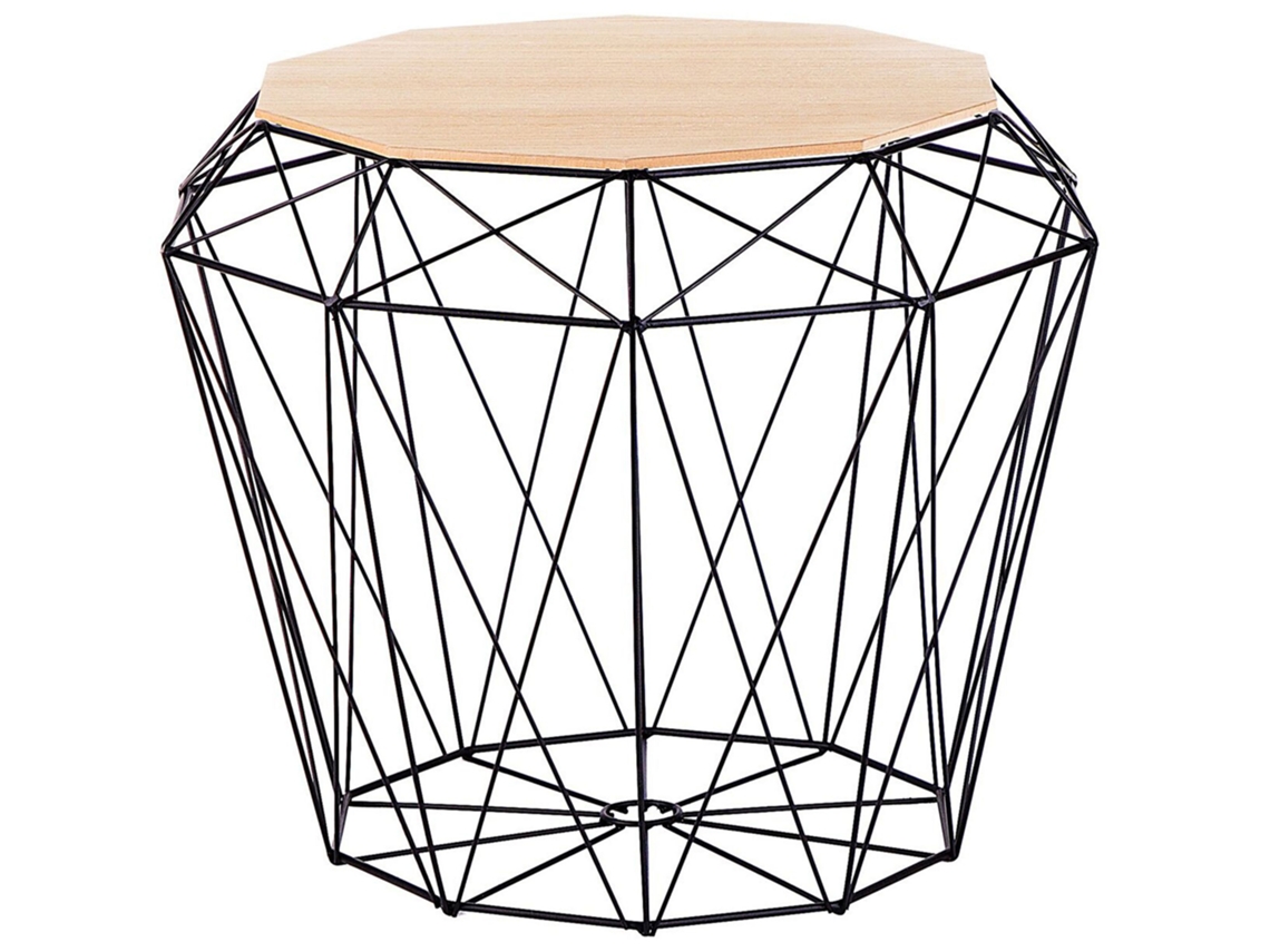 Mesa de centro BELIANI Elida de MDF Madera clara 43x43x38