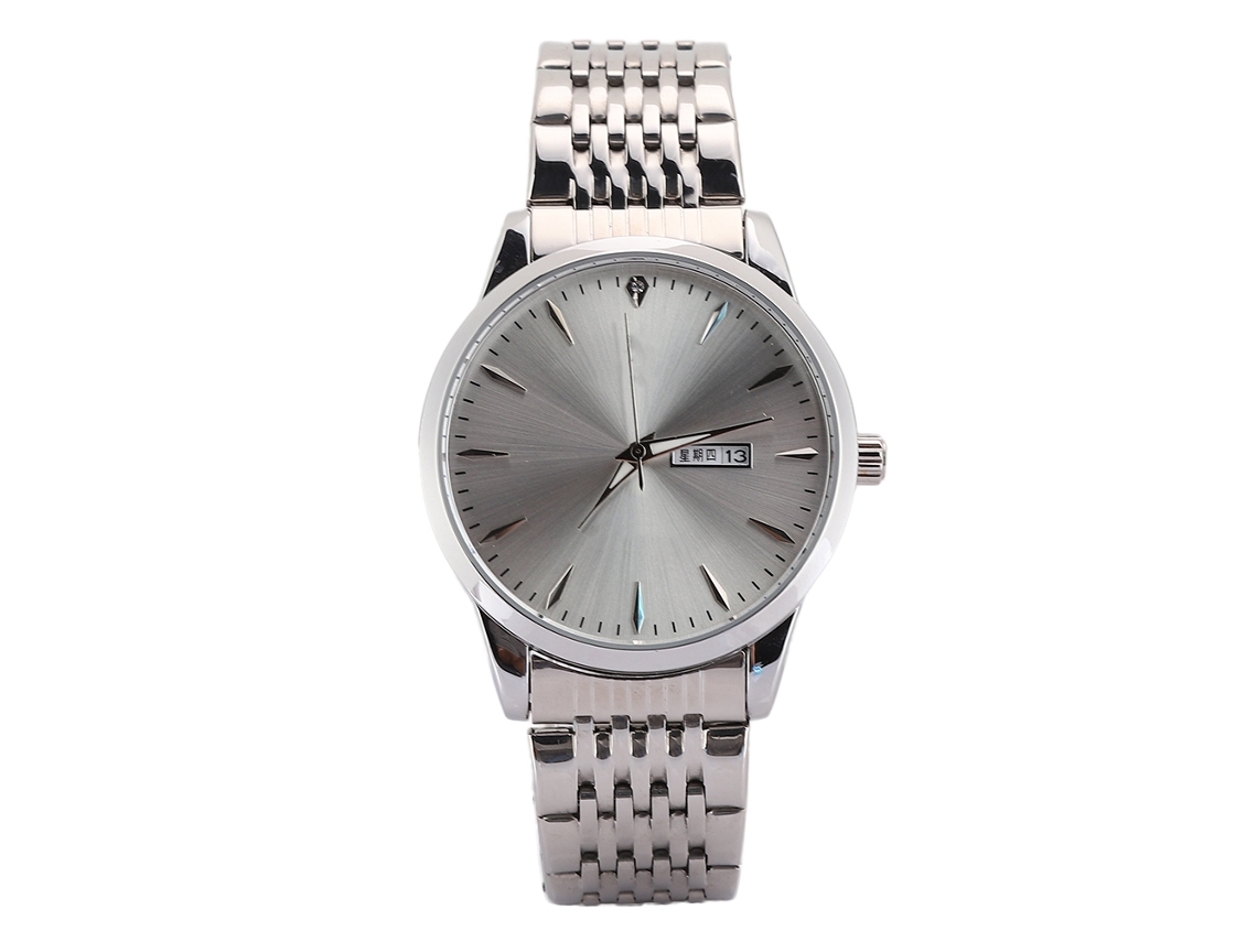 Reloj De Pulsera Hombre Estilo Simple Calendario Doble Impermeable Cuarzo Fashion