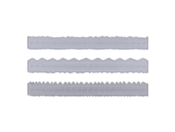 3pcs Regla De Bordes Irregulares Para Diy, Acero Carbono Grabado, Herramienta Ligera Para Fabricación De Tarjetas Decorativas