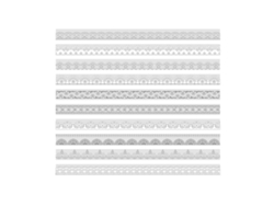 Pack de 30 pegatinas de encaje transparente PET para álbumes de recortes y decoración RNEMITERY