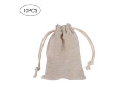 Bolsas de regalo de lino para joyas, 10 x 8 cm