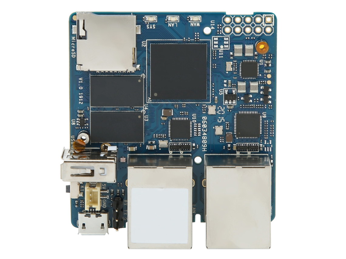 Módulo De Alimentación Para Placa De Desarrollo Lede Con Puerto De Red Dual Gigabit Y Cpu Rk3328 Para R2s