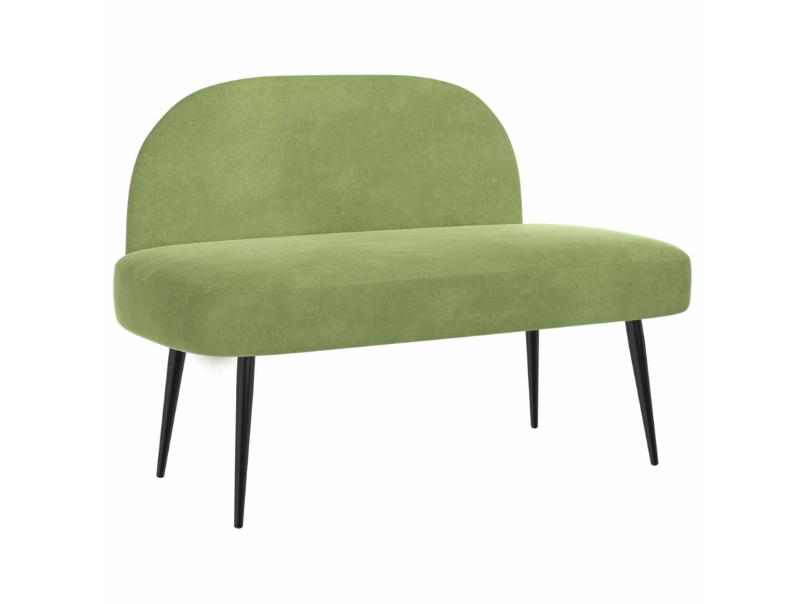Maison Exclusive - Banco Tapizado Con Respaldo Verde Claro 110 X 60 X 76 Cm