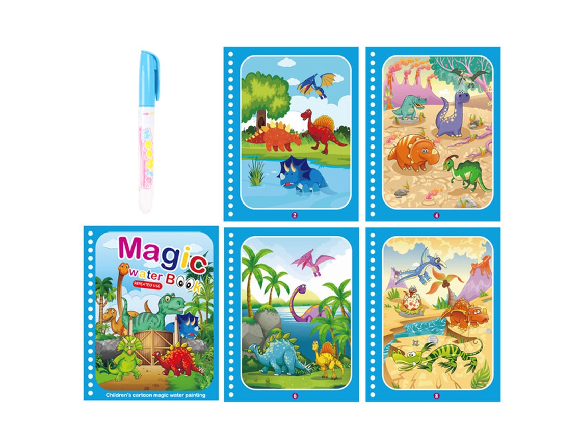 (dinosaurio) Juguete Educativo Para Niños, Libro Mágico De Pintura Al Agua Con Bolígrafo, Juguete Para Bebé