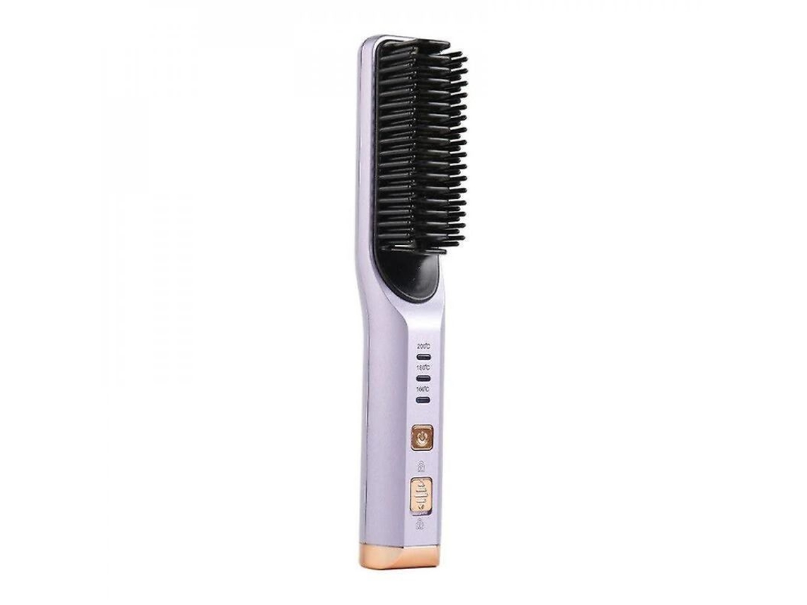 Peine Alisador Y Moldeador De Cabello Ucx Violet Recargable Por Usb, 3 Niveles De Temperatura, 4000 Mah, 2 En 1