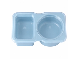Salsasera Polski Pp Azul 15x9,3x8,5 Cm 10 Uds Hermética 2 Compartimentos Para Salsas, Snacks Y Lunch Escolar Portátil