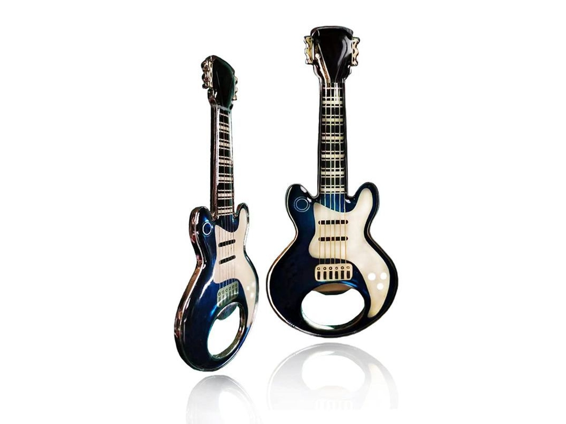Abrebotellas Con Forma De Guitarra E Imán, Un Regalo Para Los Amantes De La Música Y La Cerveza, De Acero Inoxidable.