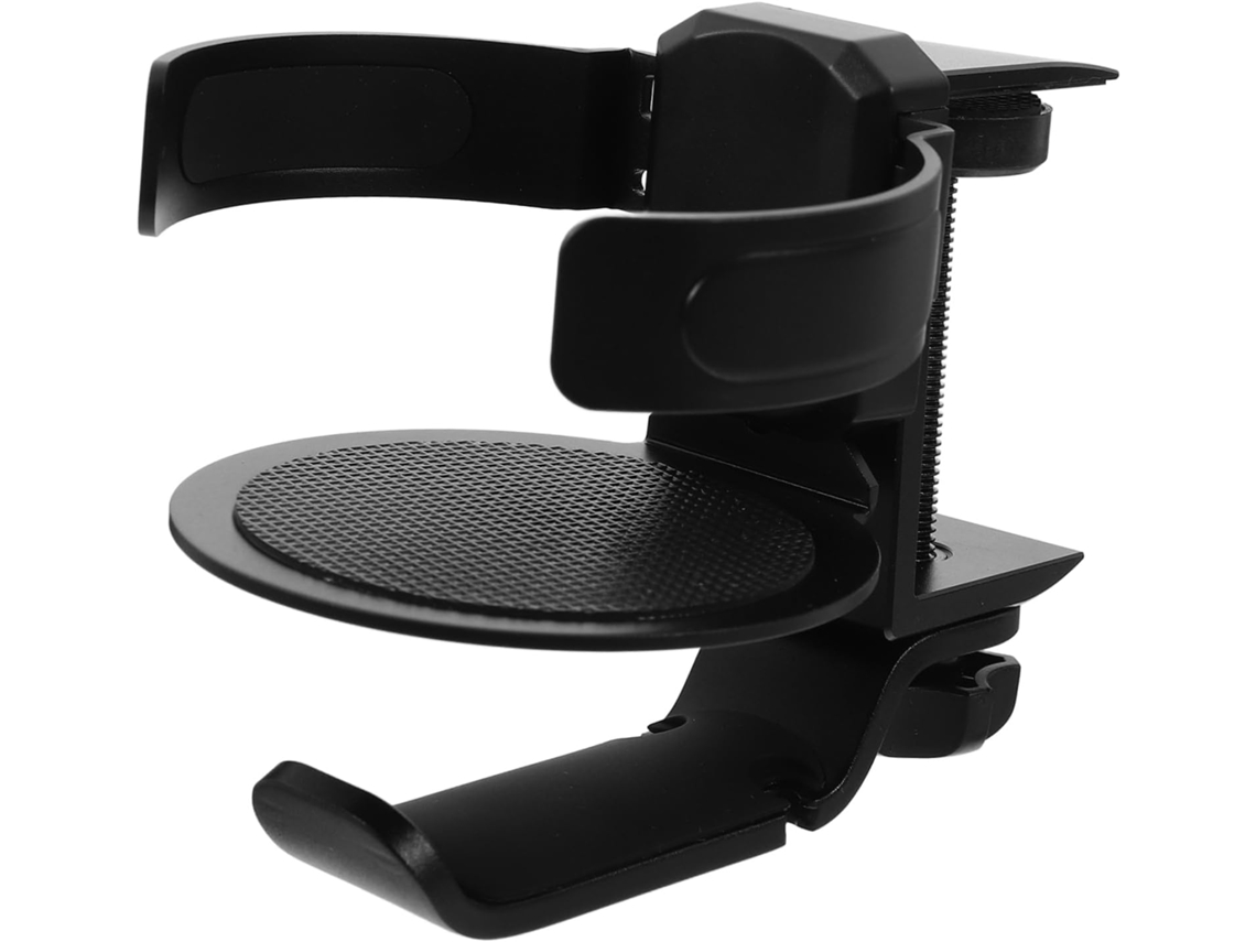 Soporte Para Auriculares Con Portavasos Giratorio, Organizador De Escritorio