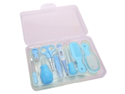 Kit De Cuidado Infantil De 9 Piezas: Cepillo, Cortaúñas, Tijeras, Peine - Azul
