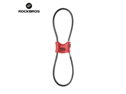 Candado de cable portátil para bicicleta MDUG, con combinación de tres dígitos y antirrobo para casco, ajustable (rojo)