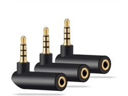 Adaptador De Audio Macho A Hembra Con Ángulo De 3°