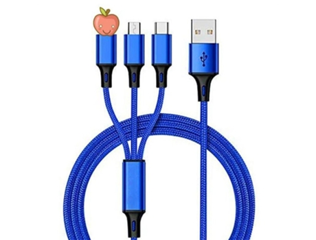 Cable Datos Núcleo Trenzado Estiramiento Carga Teléfono Móvil Marrón
