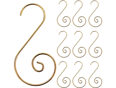 120 PCS Ganchos de adorno de Navidad Árbol de Navidad S-Hooks Percha de adorno Gancho colgante de alambre de metal