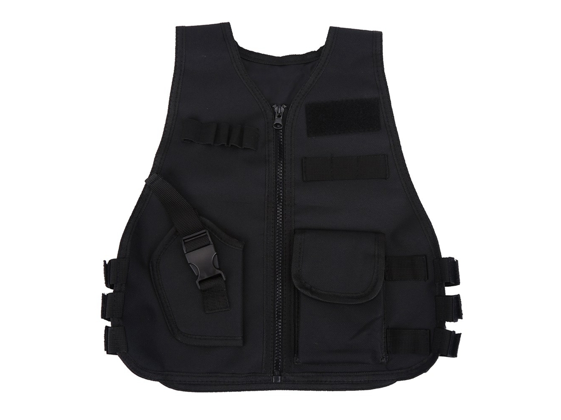 Chaleco Protector Para Niños Aireado Para Caza Y Juegos De Combate Al Aire Libre Negro Talla S