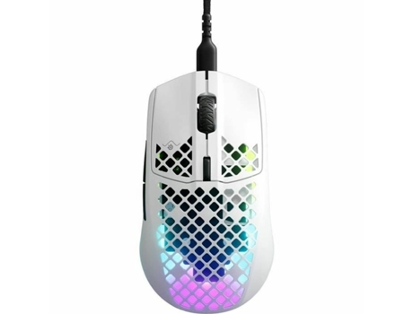 Ratón Gaming STEELSERIES AEROX 3 (2022) SNOW EDITION (Blanco)