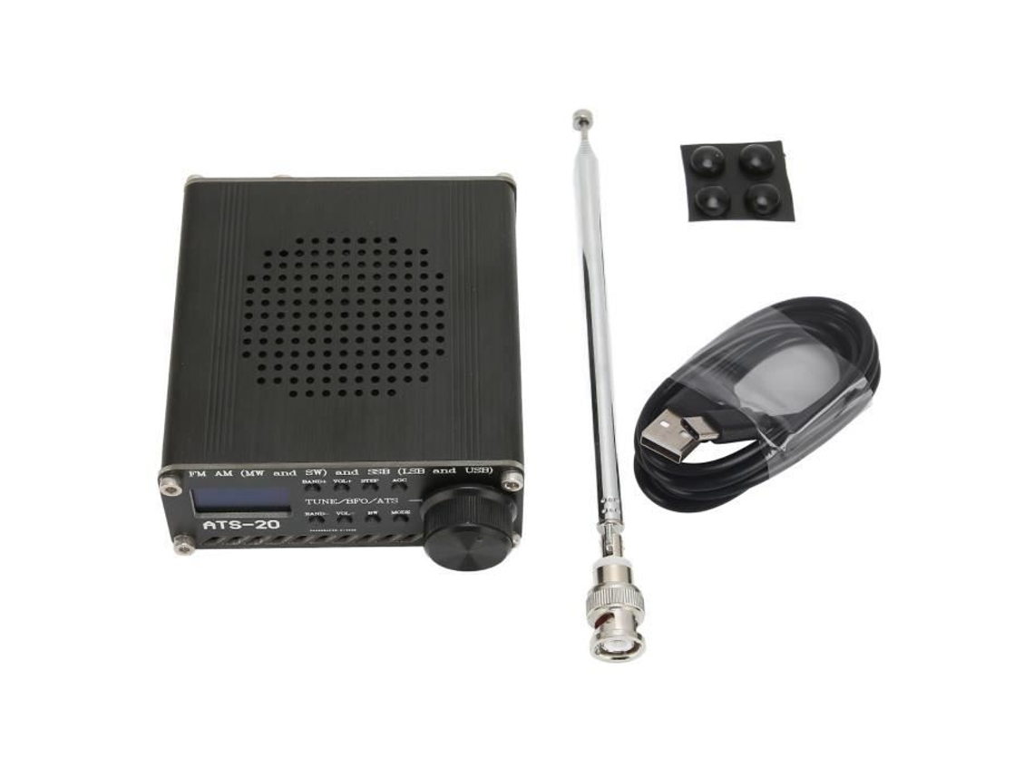 HURRISE Receptor de Radio de Todas las Bandas AM FM Radio de Ondas Cortas Receptor de Radio Multifuncional de Todas las Bandas con Altavoz