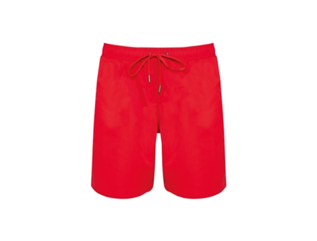 Pantalones Cortos de Baño para Hombre de Playa KARIBAN PREMIUM (3XL - Poliamida - Rojo)