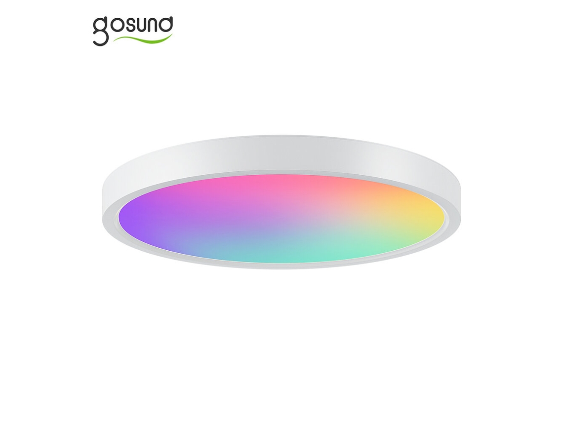 Lámpara de techo inteligente LED Gosund LB12 de 30 cm y 24 W, RGB+CW, Wi-Fi, 1920 lm, control remoto por voz con Alexa y Google Home.