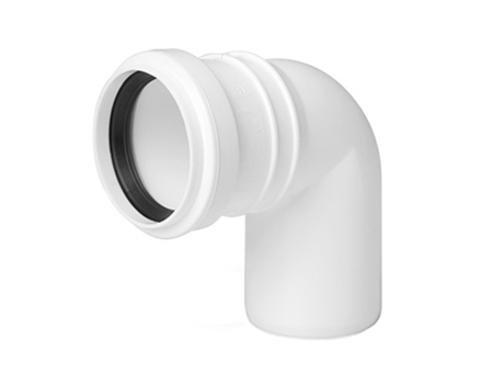 Conector de Codo para Instalación de Desagüe, Diámetro de Tubo de 32 mm, Ángulo de 90 grados