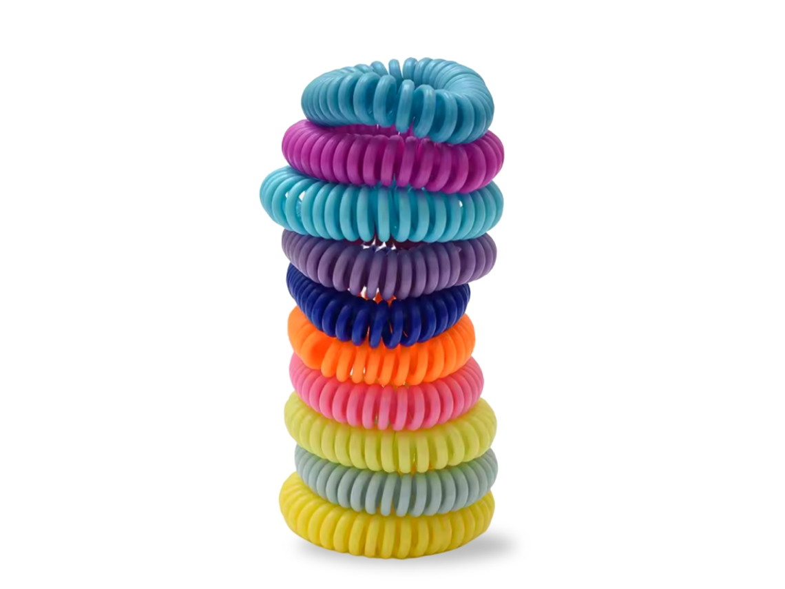 Pulseras Repelentes de Mosquitos con Citronela, 10 Piezas, Larga Duración, 100% Naturales, Repelente de Insectos No Tóxico, PEST REJECT