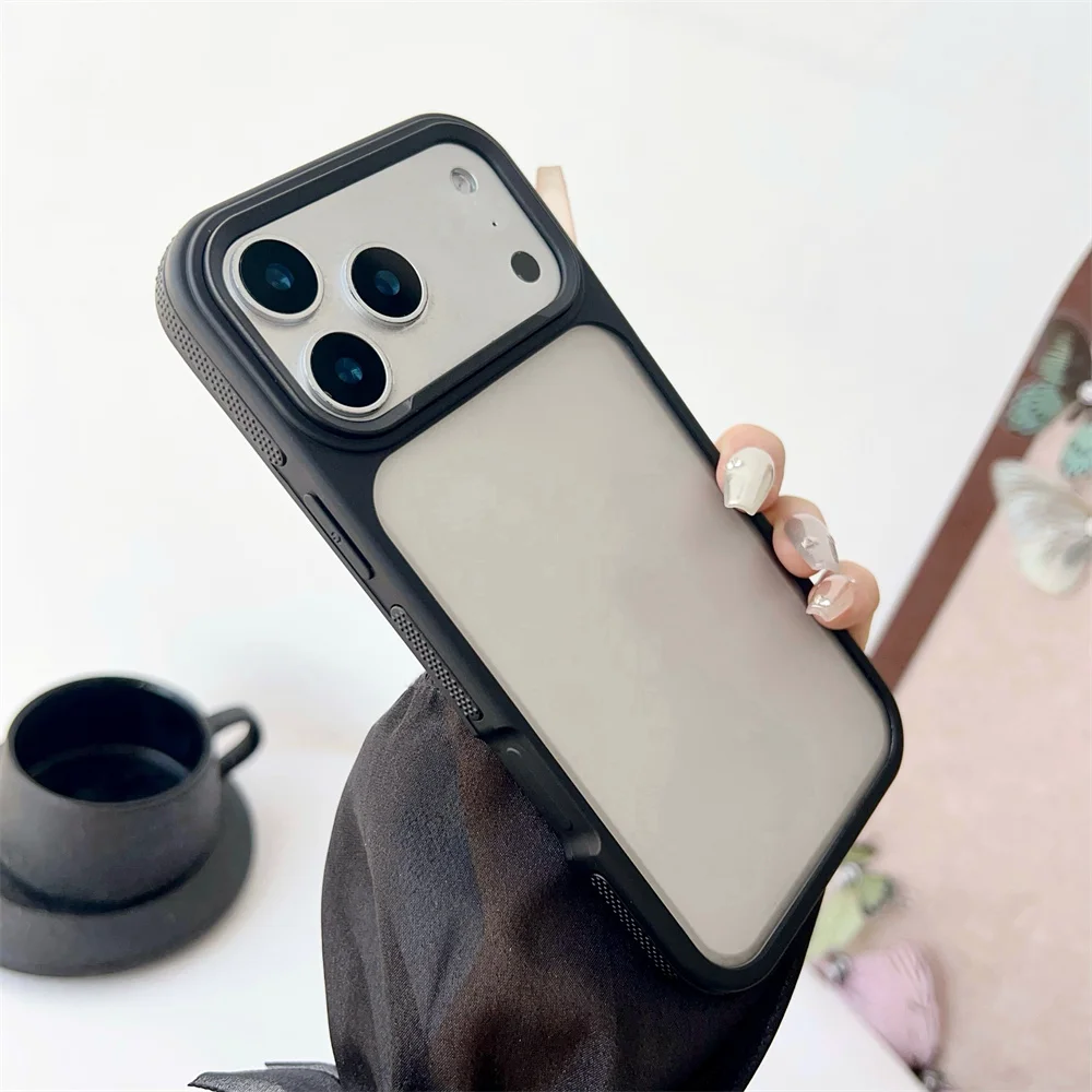 (iphone 13 Pro, Negro) Funda De Lujo Mate Para Teléfono, Compatible Con Iphone, Carcasa Rígida Semitransparente A Prueba De Golpes.