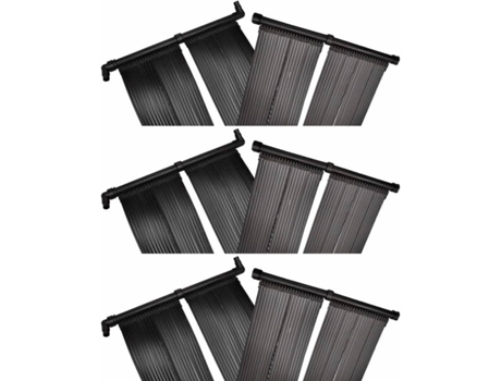 vidaXL Panel de calentador solar de piscina 6 uds 80x620 cm