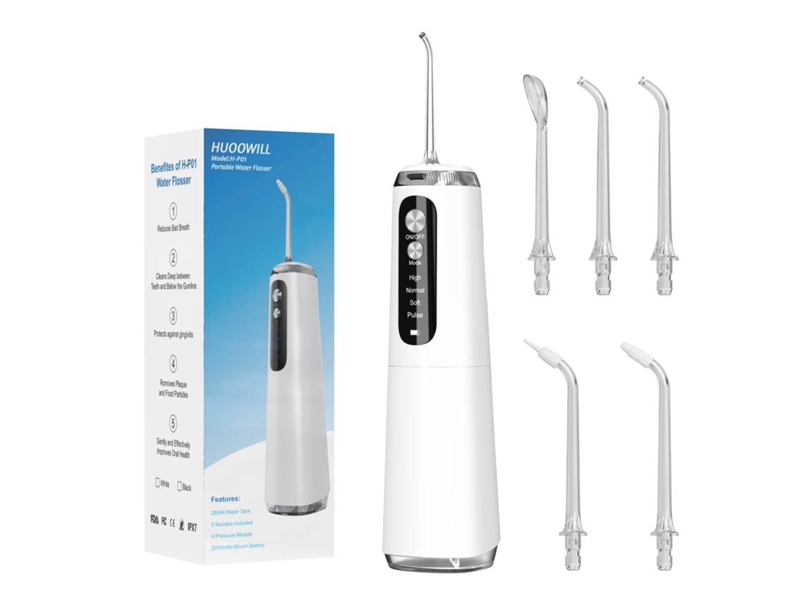 Irrigador bucal Enjuague bucal con hilo dental portátil-Blanco DIGITALLAB