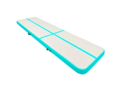 Esterilla Inflable De Gimnasia Y Bomba Pvc Verde 600x100x20 Cm
