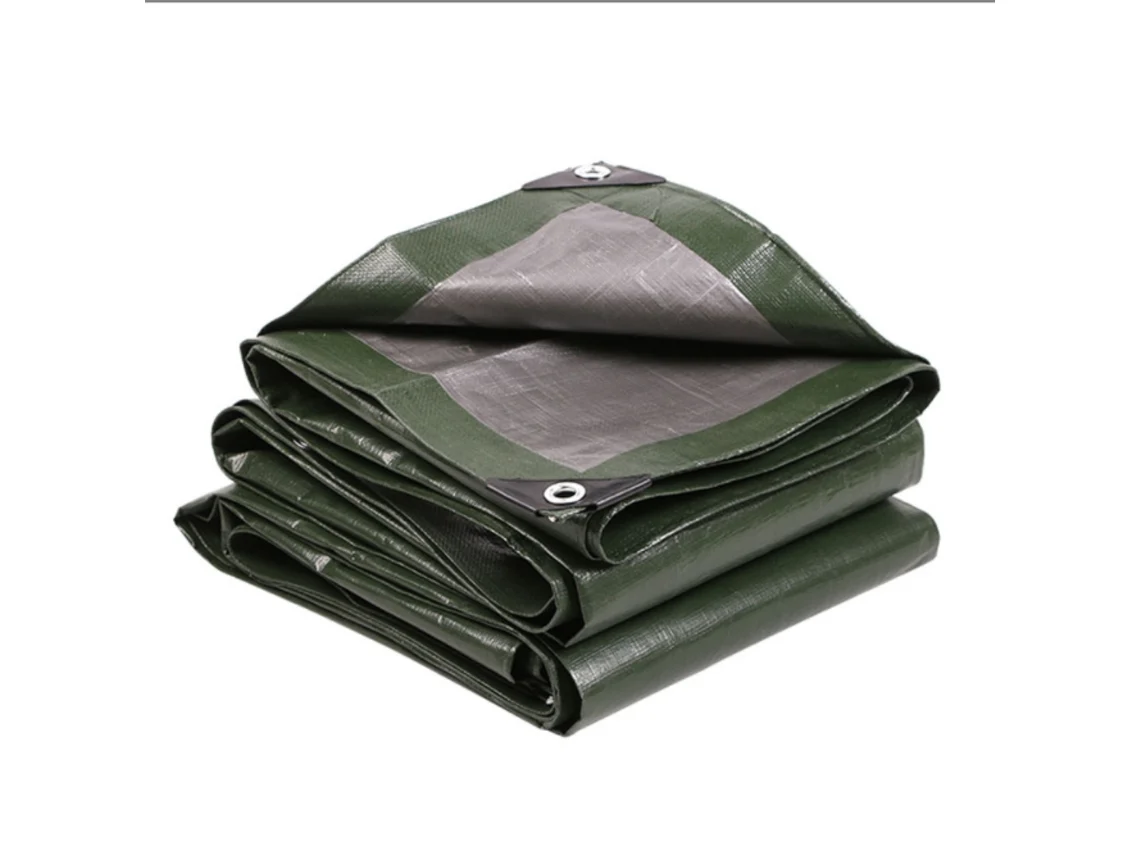 Lona de polietileno resistente para exteriores, resistente a desgarros y roturas, con bordes reforzados. Ideal para exteriores.