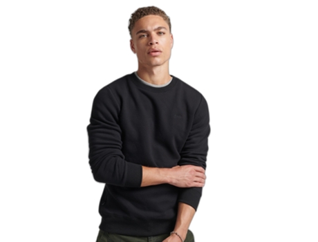 Sweatshirt para Hombre SUPERDRY (2XL - Algodón - Negro)