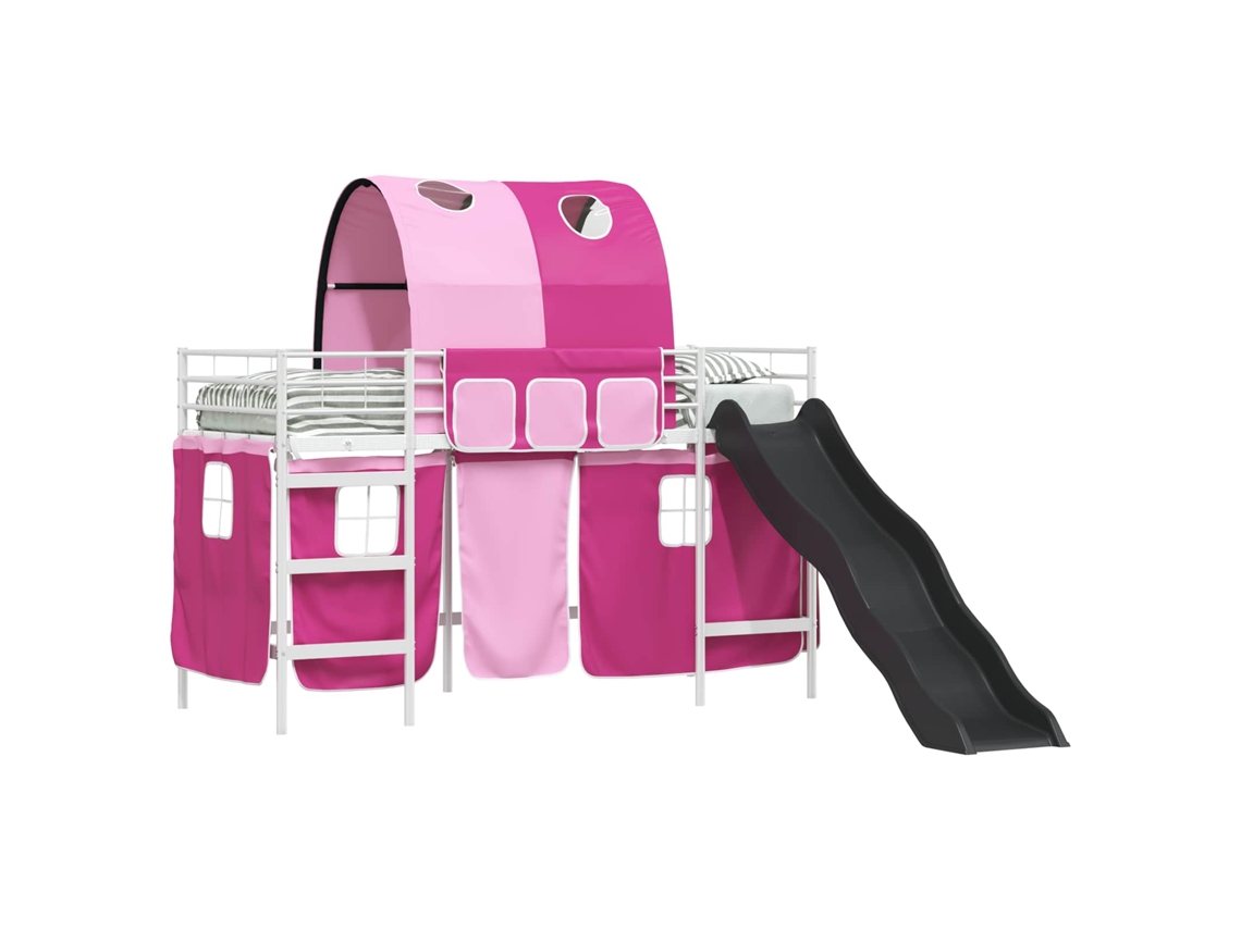 Maison Exclusive - Estructura De Litera Para Niños Y Rosa 74,5 X 190 Cm Metal