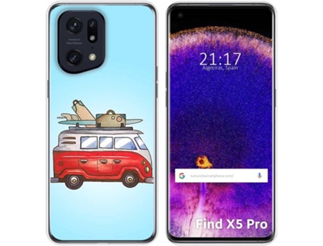 Carcasa para Oppo Find X5 Pro 5G TUMUNDOSMARTPHONE Dibujos Furgoneta Multicolor