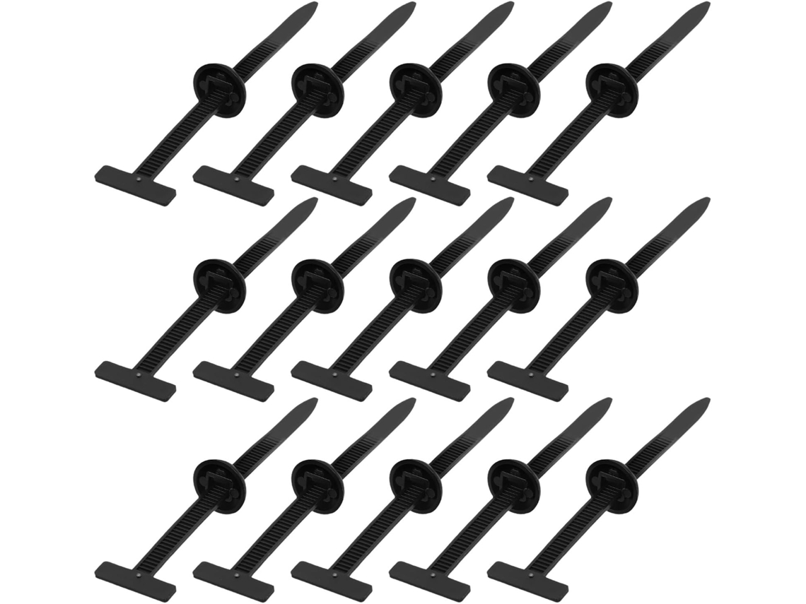Paquete De 200 Clips De Bloqueo De Nailon Negro Para Una Fijación Segura Y Firme.