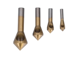 4 Brocas Biseladas De 90 Grados De Acero De Alta Velocidad Para Taladrar Metal, Madera Y Plástico.