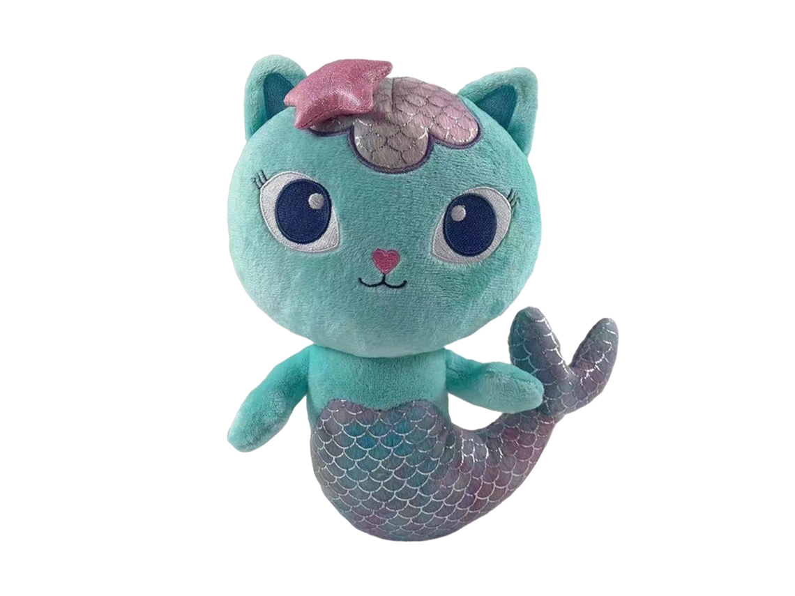 Lindo Peluche De Animal Con Forma De Gato-pez De 25 Cm, Suave, De Algodón Pp, Ideal Para La Decoración Infantil.