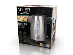 Adler Ad 1273 Hervidor eléctrico 1 L 1200 W Negro Avellana Acero inoxidable