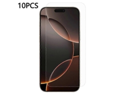 Protector de pantalla de aluminio y silicona 2.5D compatible con iPhone 16 Pro Facpoet (10 unidades)