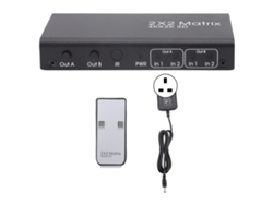 Conmutador De Interfaz Multimedia Hd 2 Entradas 2 Salidas 4k 30hz Selector Automático Hub